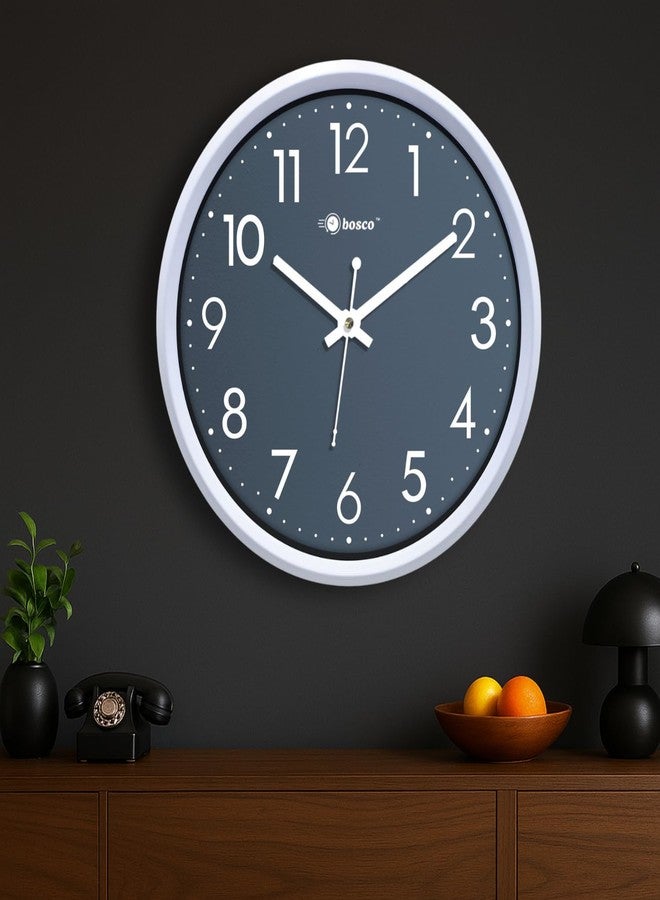 Bosco Decorative Non Ticking Silent, Black Elegant 30 CM, Modern Design Round Wall Clock for Home, Living Room, Bedroom, Office and Kitchen | BWC-1245 - Image 1